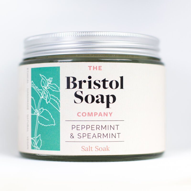 Peppermint and Spearmint Salt Soak (450g) by The Bristol Soap Company
